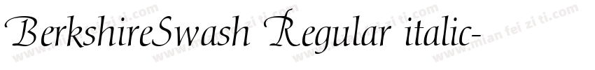 BerkshireSwash Regular italic字体转换